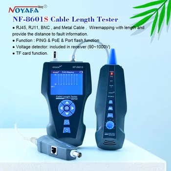 NOYAFA NF-8601S TDR Testeris Tinklo Kabelių Testeris Tracker RJ11 RJ45 lan kabelio ilgis telefono numeris,+POE+PING+Įtampos detektorius