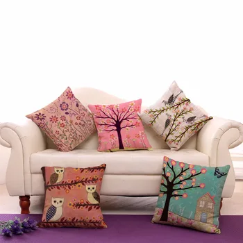ZXZXOON Dekoratyvinis mesti pagalvės užvalkalą apima tapybos, medžio aikštėje medvilnės skalbiniai, pagalvės dangtelis sofa namų, automobilių puošimas almofadas