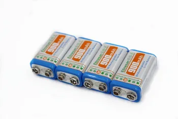 8PCS/daug ETINESAN 9v SUPER DIDELIS, 900mAh, li-ion ličio Įkraunama 9Volt Baterija Gamintojo garantija