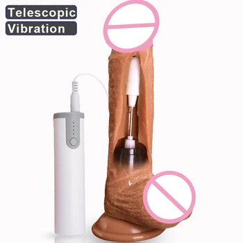 Teleskopinis Sūpynės Realistiškas Penis Super didelis Didelis Dildo su siurbtuko Sekso Žaislai, Moters Sekso Produktai Moterų Masturbacija Gaidys