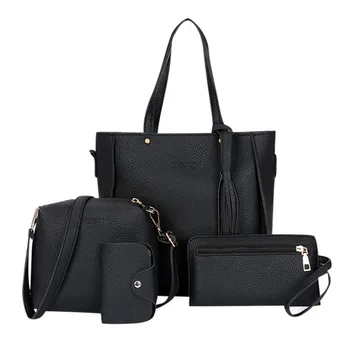 Moterų maišas 2020 naujas mados keturių dalių petį krepšys krepšys piniginės rankinės, didelės talpos pu mamos krepšys