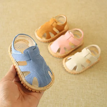2018 Aukščiausios kokybės 1 metų amžiaus kūdikių sandalai vasarą kvėpuojantis naujagimių minkšto dugno batai kūdikių berniukų ir mergaičių paplūdimio bateliai, sportbačiai