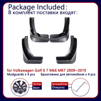 Volkswagen VW Golf 6 7 Mk6 MK7 2009 m.~2019 Automobilių Purvo Atvartais Mudguard Splash Apsaugai Sparnas Mudflaps 2013 2016 2017 2018