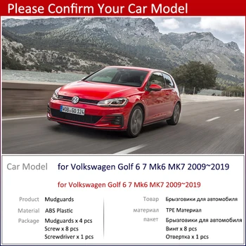 Volkswagen VW Golf 6 7 Mk6 MK7 2009 m.~2019 Automobilių Purvo Atvartais Mudguard Splash Apsaugai Sparnas Mudflaps 2013 2016 2017 2018