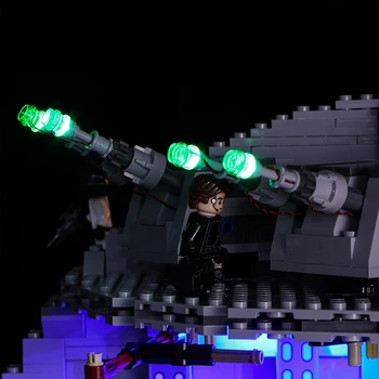 Led Šviesos Rinkinys, Suderinamas su Lego 75159 Star Serijos Karai Mirties 05063 Statybiniai Blokai, Plytos Žaislai (tik šviesos+Baterijos langelį)