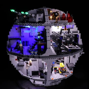 Led Šviesos Rinkinys, Suderinamas su Lego 75159 Star Serijos Karai Mirties 05063 Statybiniai Blokai, Plytos Žaislai (tik šviesos+Baterijos langelį)