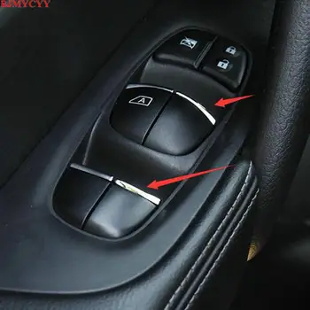 BJMYCYY automobilių stilius ABS 7PCS/SET Automobilių langų pakėlimo mygtukai papuošti blizgančiais Už 
