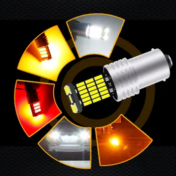 2vnt P21W 1156 BA15S 1157 Bay15d LED Lemputės, Automobilių Žibintai Posūkio Signalo Atvirkštinio Stabdžių Lemputė T15 7440 7443 4014 LED Lempos Automobiliams