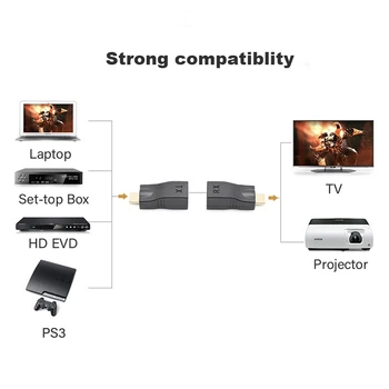 1 Pora HDMI Extender 1080P 4K RJ45 Uostų LAN Tinklo HDMI Išplėtimo iki 30m CAT5e/6 UTP LAN Ethernet Kabelis, HDTV Monitorius