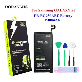 DORAYMI EB-BG930ABE 3500mAh Baterija Samsung Galaxy S7 G930 G930F G930FD G9300 Mobiliojo Telefono Baterijos Pakeitimas Bateria