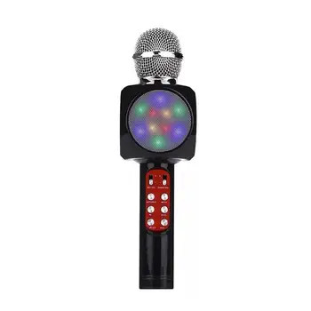 W1816 Microfoon Mikrofonas Bevielis Mikrofonas Su Šviesos Karaoke Muzikos Dainavimo Garsiakalbis Žaidėjas Dainavimo Diktofonas