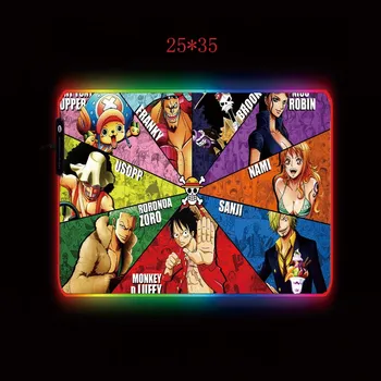 XGZ One Piece Anime LED Apšvietimas Pelės Mygtukai RGB Kompiuterio Pelės Kilimėlis, Didelis Kilimėlis, skirtas Stalas Laptop Notebook Žaidimų Pelės Mygtukai