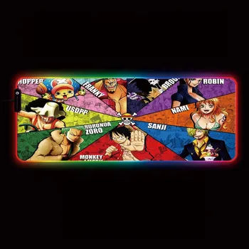 XGZ One Piece Anime LED Apšvietimas Pelės Mygtukai RGB Kompiuterio Pelės Kilimėlis, Didelis Kilimėlis, skirtas Stalas Laptop Notebook Žaidimų Pelės Mygtukai