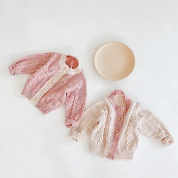 MILANCEL 2020 m. mergytę rudens drabužių vienos krūties kūdikių berniukų megztinis mielas kūdikis trikotažas kūdikiams susagstomi megztiniai