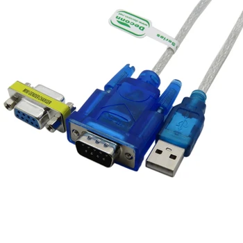 Naujas USB į RS232 (COM Port Serial Port 9 Pin DB9 Kabelio Serijos Adapteris Konverteris Su Moterų Adapteris Palaiko 