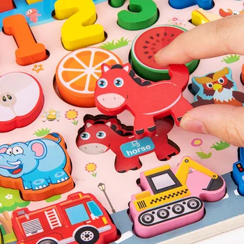 Karšto Žaislas Negabaritinių Užimtas Valdybos 3D Montessori Mediniai Švietimo Žaislas Magnetinio Žvejyba stalo žaidimai Vaikams, Žaislai Vaikams, Rūšiuokliai