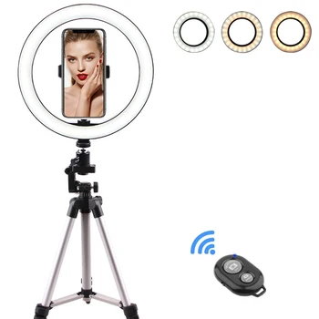 10Inch Šviesos Žiedas su Stovu - Rovtop LED Fotoaparato Selfie Šviesos Žiedas 