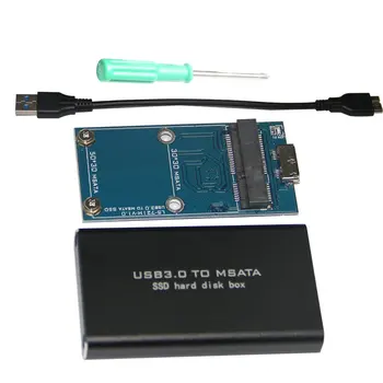 LS-721M Pelninga USB 3.0 MSATA SSD Kietąjį Diską Langelį 3060/3042 Kompiuterio, Nešiojamojo KOMPIUTERIO Išorinės Atminties Saugojimo Su Laidu