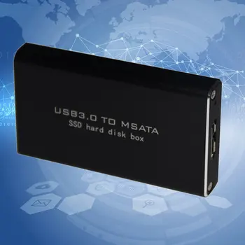 LS-721M Pelninga USB 3.0 MSATA SSD Kietąjį Diską Langelį 3060/3042 Kompiuterio, Nešiojamojo KOMPIUTERIO Išorinės Atminties Saugojimo Su Laidu