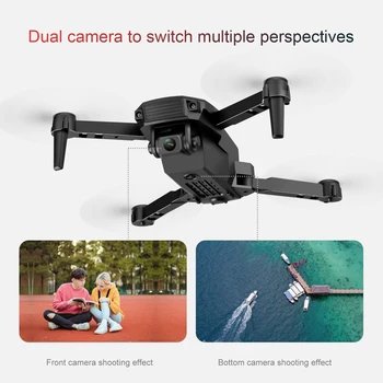 S70 drone 4K HD dual camera, sulankstomas aukštis išlaikyti drone WiFi FPV 1080p realaus laiko dėžė RC Quadcopter žaislas