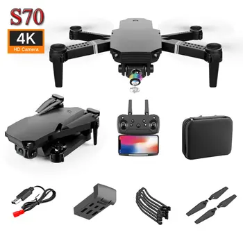 S70 drone 4K HD dual camera, sulankstomas aukštis išlaikyti drone WiFi FPV 1080p realaus laiko dėžė RC Quadcopter žaislas