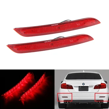 ANGRONG Galinio Bamperio Atšvaito LED Raudonos spalvos Stabdžių Sustabdyti Uodegos Šviesos, BMW 520d 520i 523i 525d 528i