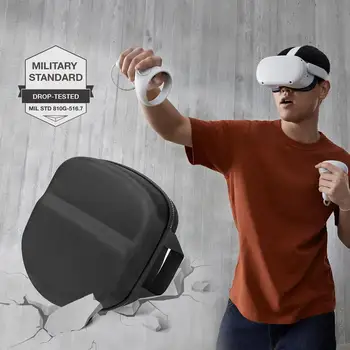 Aukštos Kokybės EVA Saugojimo Bylos Apsauga, Krepšys VR Akinius Organizatorius Oculus Quest/ Quest2 All-in-one VR Saugojimo Krepšys