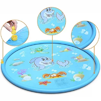 170cm Pripučiami purškiamo Vandens gyvūnų pripučiami vandens srove vaikų purkštuvų žaisti mat kilimų žaidimai paplūdimio žaislai pagalvėlės
