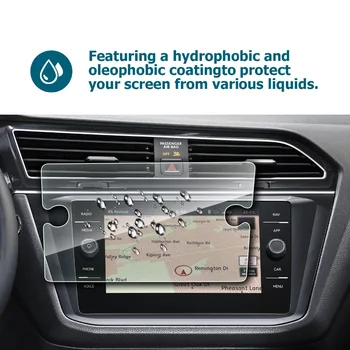 RUIYA Automobilių Screen Protector For Tiguan 8 Colių 2018 GPS Navigacija, Touch Centro Ekranas Auto Interjero Apsaugoti Lipdukai Priedai