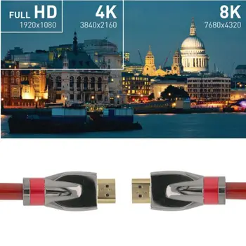 8K HDMI Kabelis, 3D HDTV UHD Adapteris TELEVIZIJA, DVD Grotuvas, KOMPIUTERIS 0.5/1/1.8 m