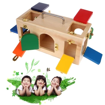 Montessori Spalvinga Užraktas Lauke Vaikai Vaikų Švietimo Ikimokyklinio Mokymo Žaislai