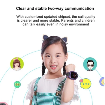 K12 Vaikai Smart Laikrodžiai anglų kalba Vandeniui Antilost Vaikų Touch Skardžiai Protingas Žiūrėti LBS Padėties nustatymo Kalbėti Žiūrėti