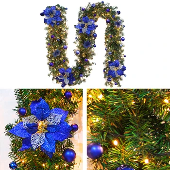 Kalėdų Dekoro Rotango Dirbtinių Gėlių Medžio Ornamentais Lauko Girlianda Vainikas Pakabukas Kalėdos Šalis Tiekia Durų, Laiptų Dekoras