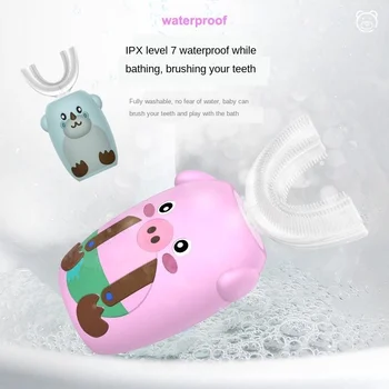 Smart Sonic Elektrinis Įkraunamas dantų Šepetėlis U Tipo Silikono UV Sterilizavimo Vaikai 360 Laipsnių Dantų Šepetėliu vaikų namų sveikatos