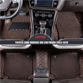 Custom oda Automobilių Kilimėliai TOYOTA Land Cruiser 100 200 prado 2002-2016 2017 2018 2019 automobilių kilimų automobilių stilius