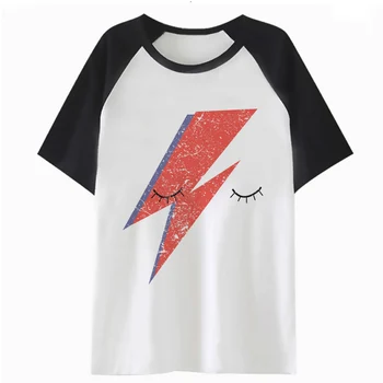 David Bowie Ziggy marškinėliai t-shirt moterų marškinėlius viršūnes drabužių grafinis tee moterims femme harajuku animacinių filmų kawaii K2234
