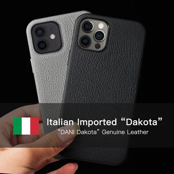 Italijos DANI Dakota Odinis dėklas iPhone 12 Pro Max 11 12Pro Prabangų Superautomobilį Karvės Odos Originali Telefono Atvejais Dangtis