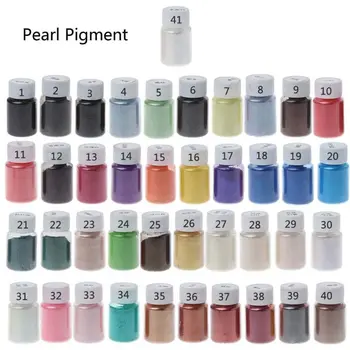 41Color Pearl Žėručio Milteliai Epoksidine Derva, Dažiklis Dažų Perlų Pigmentų Papuošalai Priėmimo T4MD