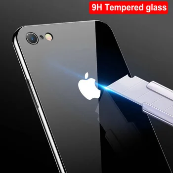 Electroplated Grūdintas Veidrodis Stiklas Telefono Veidrodis Danga iPhone XR XS Max 6S 7 8 Padengti Prabanga Atveju Telefono Stiklas Grūdintas Atveju