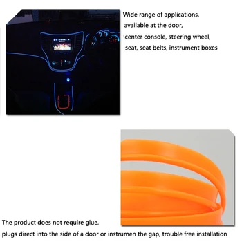 EL Viela Automobilių Neon LED Apdailos Juostelės galiniu langu Aplinkos Šviesos peugeot 308 kia sorento rav4 