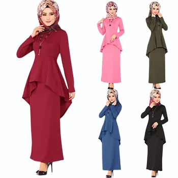 2019 naujas elegent rudens mados stilius musulmonų moterų plius dydžio ilgas abaja S-5XL