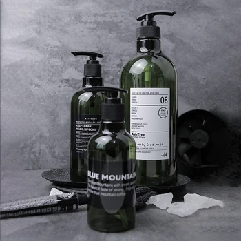 Plastikiniai Vonios Šampūnas Saugojimo Butelis Žalias Skystis Šiaurės Losjonas Atomizing Purškimo Saugojimo Butelis Kelionių Organizatoriaus Dekoras