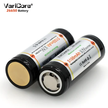 VariCore 3PCS 26650, 3,7 V Ličio Baterija 26650 4A Aukštos srovės išlydžio Apsaugos Valdybos Baterija Pabrėžti, Žibintuvėlis