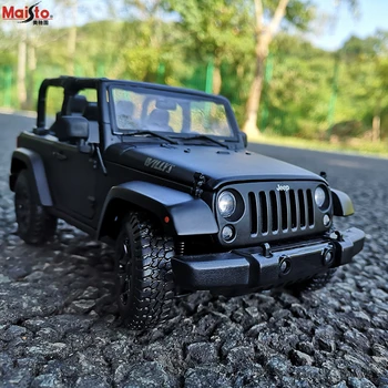 Maisto 1:18 Naujų kietas juoda Jeep Wrangler off-road transporto modeliavimas lydinio automobilio modelio Surinkimo Dovana žaislas