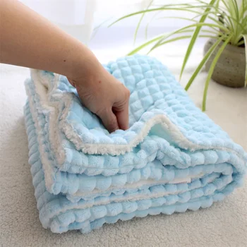 3D minky dot žiemos storio sherpa kūdikių antklodė jaukus šilumos antklodė vaikiška patalynė antklodė minkšta žiemos furry naujagimiui suvystyti
