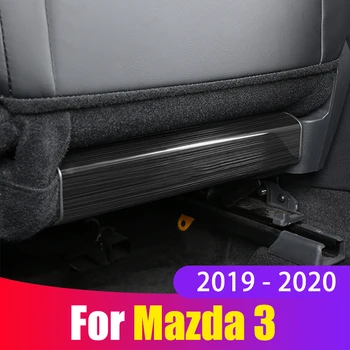 Nerūdijančio plieno, Automobilių Stabdžių-purvinas Mygtukai Apsaugoti Padengti Apdaila Sėdynės atlošo Anti-kick Padas Mazda 3 Axela 2019 2020 Interjero Priedai