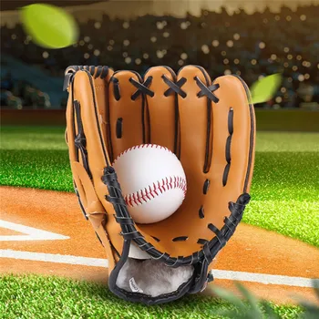 Lauko Sporto Beisbolas Pirštinės Beisbolo Praktikos Įranga Rudas Mėlynas Juodas Suaugęs Vyras, Moteris, Vaikai Kairėje Traukinio Beisbolo Pirštinės