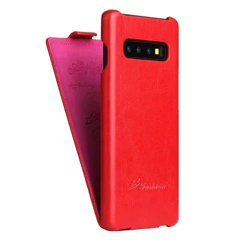 Prabangus Retro R64 Pu Odos Flip Case For Samsung Galaxy S10 S8 S9 Plus 8 Pastaba S7edge Vertikalus Telefono Dangtelį
