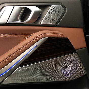 LED BMW G05 X5 G07 X7 X6 Serijos Priekinės Galinės Durys Švyti Tweeter Padengti Šviesos Naktinis Apšvietimas, Apdaila garsiakalbių Garso Garsiakalbio Ragų