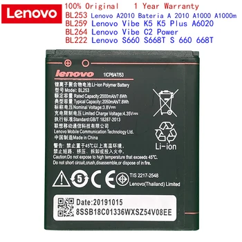 Originalus Baterija Lenovo A2010 A1000 A1000m Vibe K5 K5 Plius A6020 A6020A40 A6020A46 S660 S668T S 660 668T Vibe C2 Galia